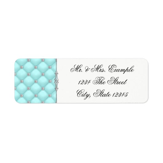 Aquamarin Blue Rücksendeadressen-Aufkleber (Vorne)