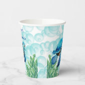 Aquamarin Blue Sea Turtle Seaweed Boy Baby Dusche Pappbecher (Links)