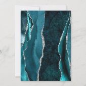 Aquamarin Blue Silver Agate Lila Save the Date Car (Rückseite)