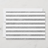 Aquamarin Blue Silver Foto Quinceanera Einladung (Rückseite)