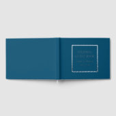 Aquamarin Blue Simple Stylized Letting Wedding Gästebuch (Voll)