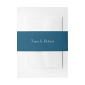 Aquamarin Blue Simple Stylized Name Wedding Einladungsbanderole (Vorderseite Beispiel)