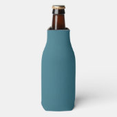 Aquamarin Blue Solid Color Flaschenkühler (Flaschenvorderseite)