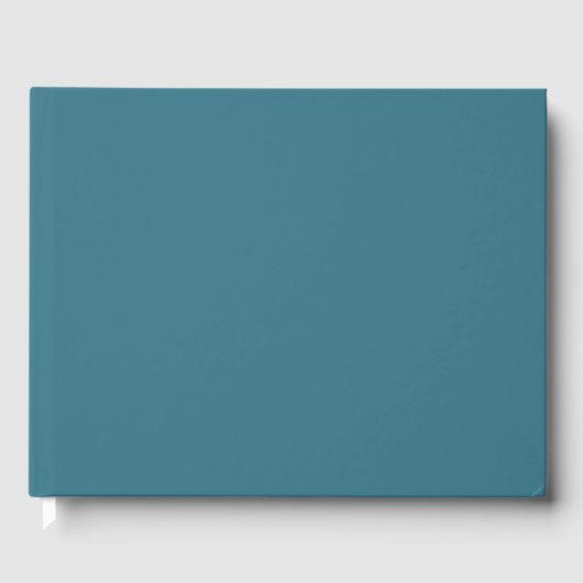 Aquamarin Blue Solid Color Gästebuch (Vorderseite)
