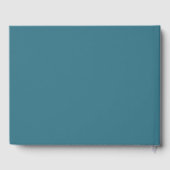 Aquamarin Blue Solid Color Gästebuch (Rückseite)