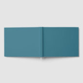 Aquamarin Blue Solid Color Gästebuch (Voll)