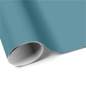 Aquamarin Blue Solid Color Geschenkpapier (Rolleneckpunkt)