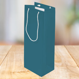 Aquamarin Blue Solid Color Geschenktüte Für Weinflaschen