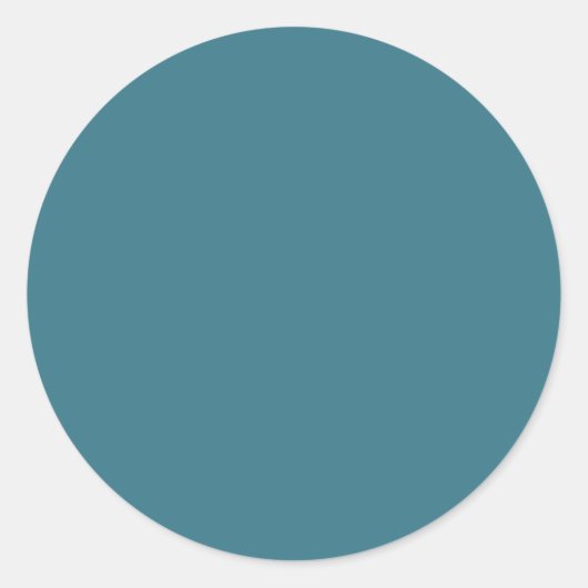 Aquamarin Blue Solid Color Runder Aufkleber (Vorderseite)