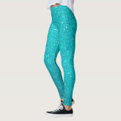 Aquamarin Blue Sparkling Glitzer Glam Leggings (Links)