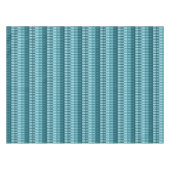 Aquamarin Blue Stylish Modernes, Abstraktes Streif Tischdecke (Vorderseite (Horizontal))