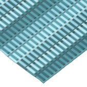 Aquamarin Blue Stylish Modernes, Abstraktes Streif Tischdecke (Schrägansicht)