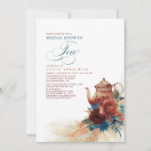 Aquamarin Blue Terracotta Brautparty Piazza della  Einladung (Vorderseite)