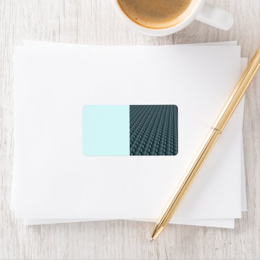 Aquamarin Blue Texturised Muster Adressaufkleber (Insitu)