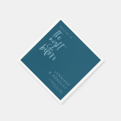 Aquamarin Blue The Night Before Probe Dinner Serviette (Ecke)