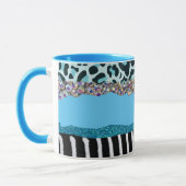 Aquamarin Blue Turquoise Girly Modern Glam Retro T Tasse (Links)