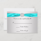 Aquamarin Blue UAWG RSVP Karte (Rückseite)
