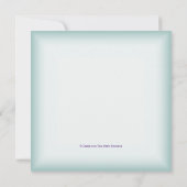 Aquamarin Blue und Lila Baby Dusche Einladung (Rückseite)