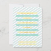 Aquamarin Blue Vintag Banners Baby Shower Einladun Einladung (Vorderseite)