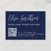 Aquamarin Blue Watercolor Blume Elegante Künstleri Visitenkarte (Rückseite)