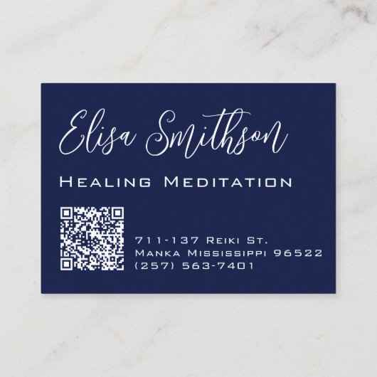 Aquamarin Blue Watercolor Blume Elegante Künstleri Visitenkarte (Rückseite)