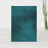 Aquamarin Blue Watercolor Crystals Foto Abschluss Dankeskarte (Rückseite)