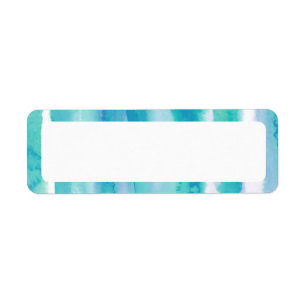 Aquamarin Blue Watercolor Gefärbte Krawatte Blank