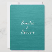 Aquamarin Blue Wedding Einladung (Rückseite)