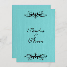 Aquamarin Blue Wedding Einladung