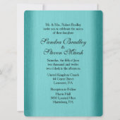 Aquamarin Blue Wedding Einladung (Rückseite)