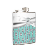 Aquamarin Blue Wedding Flachmann (Rechts)