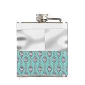 Aquamarin Blue Wedding Flachmann (Rückseite)