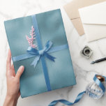 Aquamarin Blue Wedding Geschenkpapier<br><div class="desc">Aquamarine Hochzeit mit Braut und Bräutigam</div>