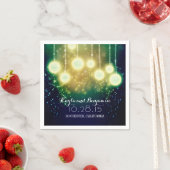 Aquamarin Blue Wedding Lanterns Serviette (Beispiel)