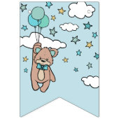 Aquamarin Blue Welcome Baby Bear Boy Baby Dusche Wimpelkette (Erste Fahne)