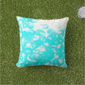 Aquamarin Blue White Abstrakt Pattern Modernes Ges Kissen (Golfball-Marker)