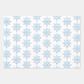 Aquamarin Blue White Christmas Snowflakes Geschenkpapier Set (Vorderseite)