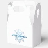 Aquamarin Blue White Christmas Snowflakes Geschenkschachtel (Offen)