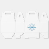 Aquamarin Blue White Christmas Snowflakes Geschenkschachtel (Ungeklappt)