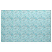 Aquamarin Blue White Elegante Paisley Pattern Stoff (Yard (91,4 cm))