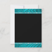 Aquamarin Blue Zebra Bat Mitzvah UAWG RSVP Karte (Rückseite)