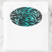 Aquamarin Blue Zebra Umschlag Aufkleber (Tasche)