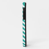 Aquamarin Blue Zickzack Monogram Case-Mate iPhone Hülle (Hinten/Links)