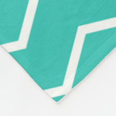 Aquamarin Blue Zigzag Modernes Art-Deko Geometrisc Fleecedecke (Ecke)