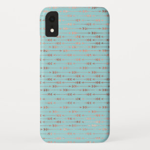 Aquamarin Blush Pink Rose Gold Tribal Boho Arrow Case-Mate iPhone Hülle
