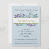 Aquamarin Bouquet Rustic Wedding Suite Probe Party Einladung (Vorderseite)