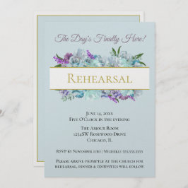 Aquamarin Bouquet Rustic Wedding Suite Probe Party Einladung