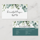 Aquamarin Bouquet - Visitenkarte (Vorne/Hinten)