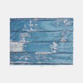 Aquamarin-braune Holzpappe Fleecedecke (Vorderseite (Horizontal))