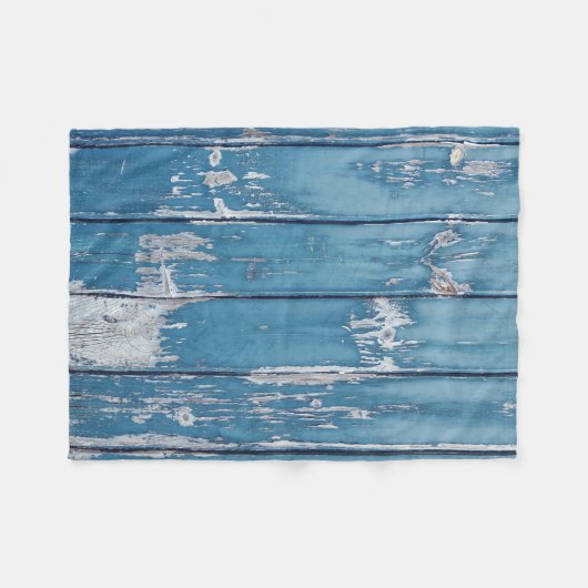 Aquamarin-braune Holzpappe Fleecedecke (Vorderseite (Horizontal))